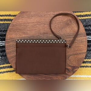 HENRI BENDEL for Bath & Body Works Brown Satin Wristlet
